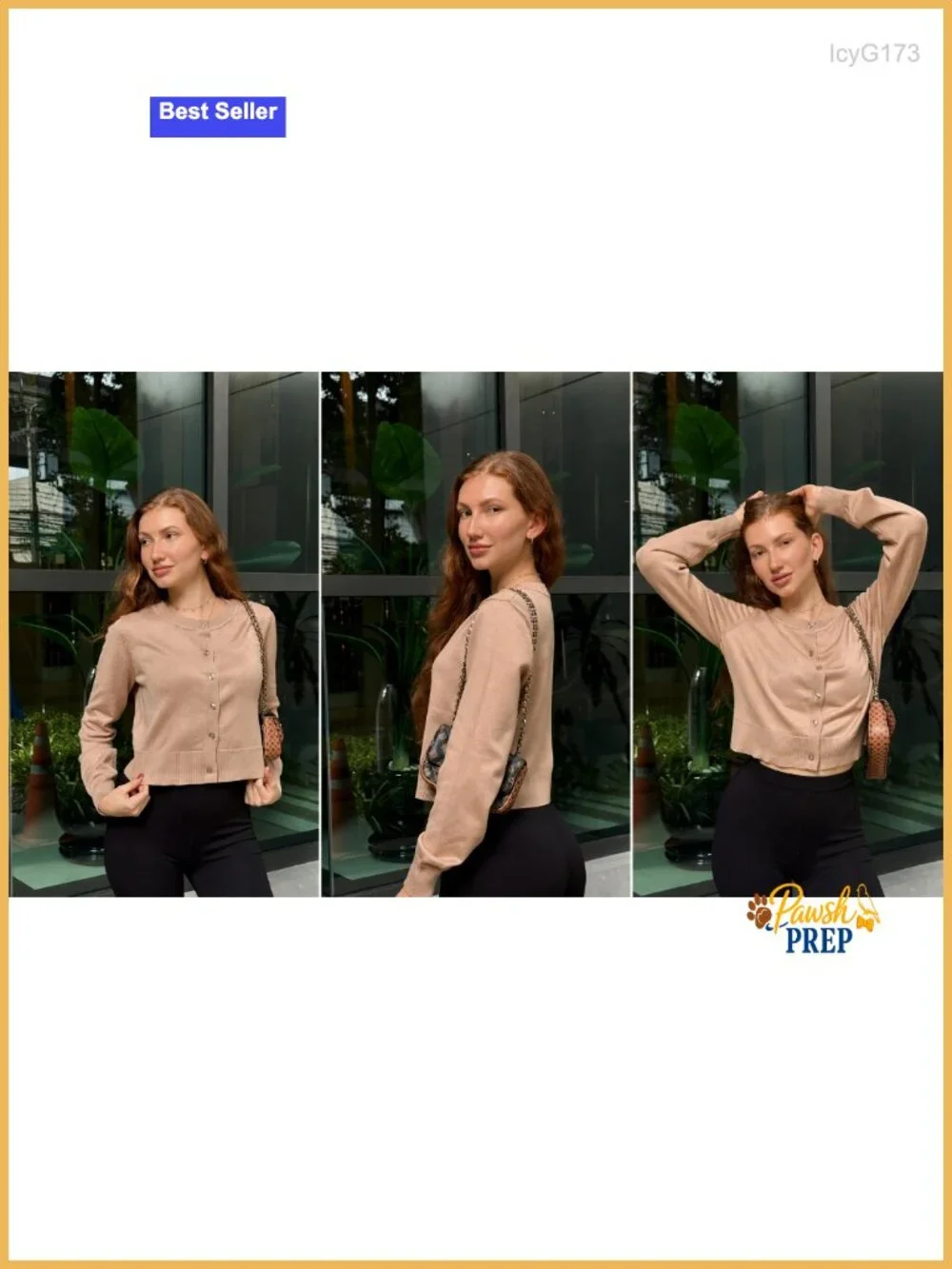 Cropped Cardigan Sweater Knitted Bolero Shrug for Dress Crew Neck Button Down